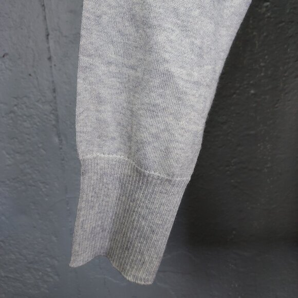 J Crew Sweater Women M Gray 100% Merino Wool Side Tie Long Sleeve Knit Tunic NEW - Picture 4 of 11